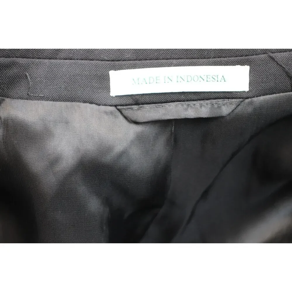 Lauren Ralph Lauren Blazer Mens 40R Black 100% Trim Fit 2-Button Single Breasted